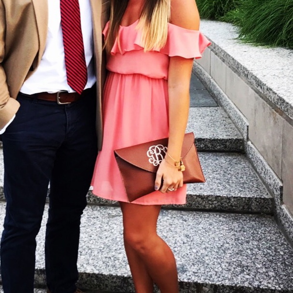Tobi Pink Crossback Cold Shoulder Dress